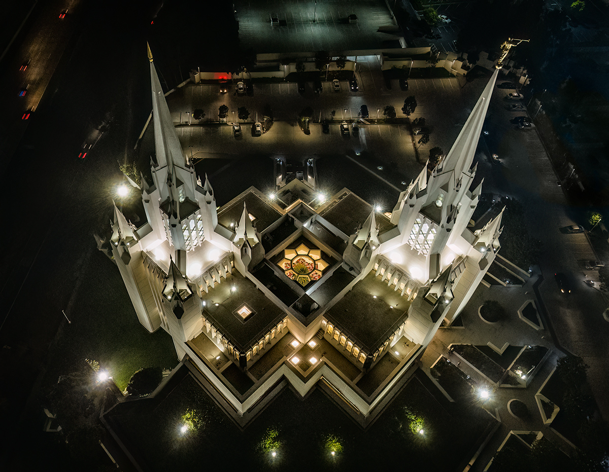 Mormon Temple at Night