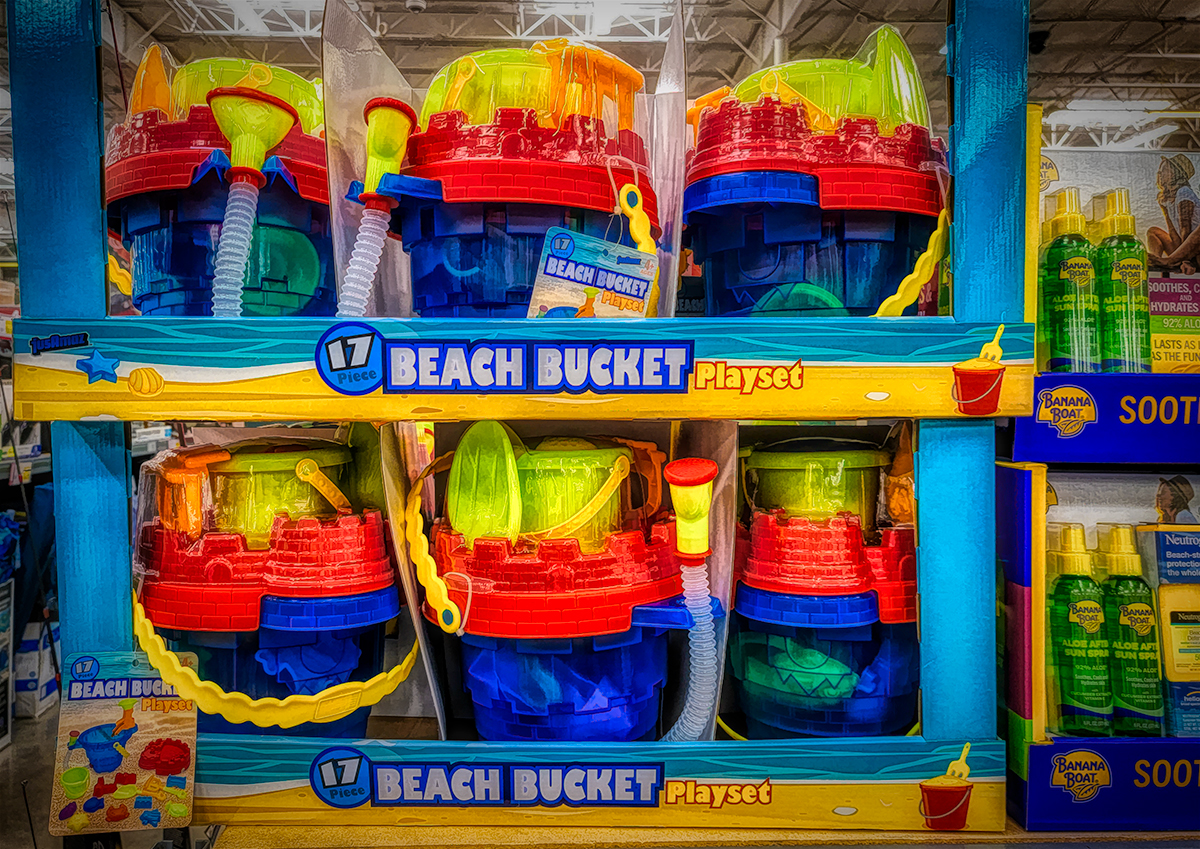 Big Box Beach Bucket Sets: (just add sand & kids)