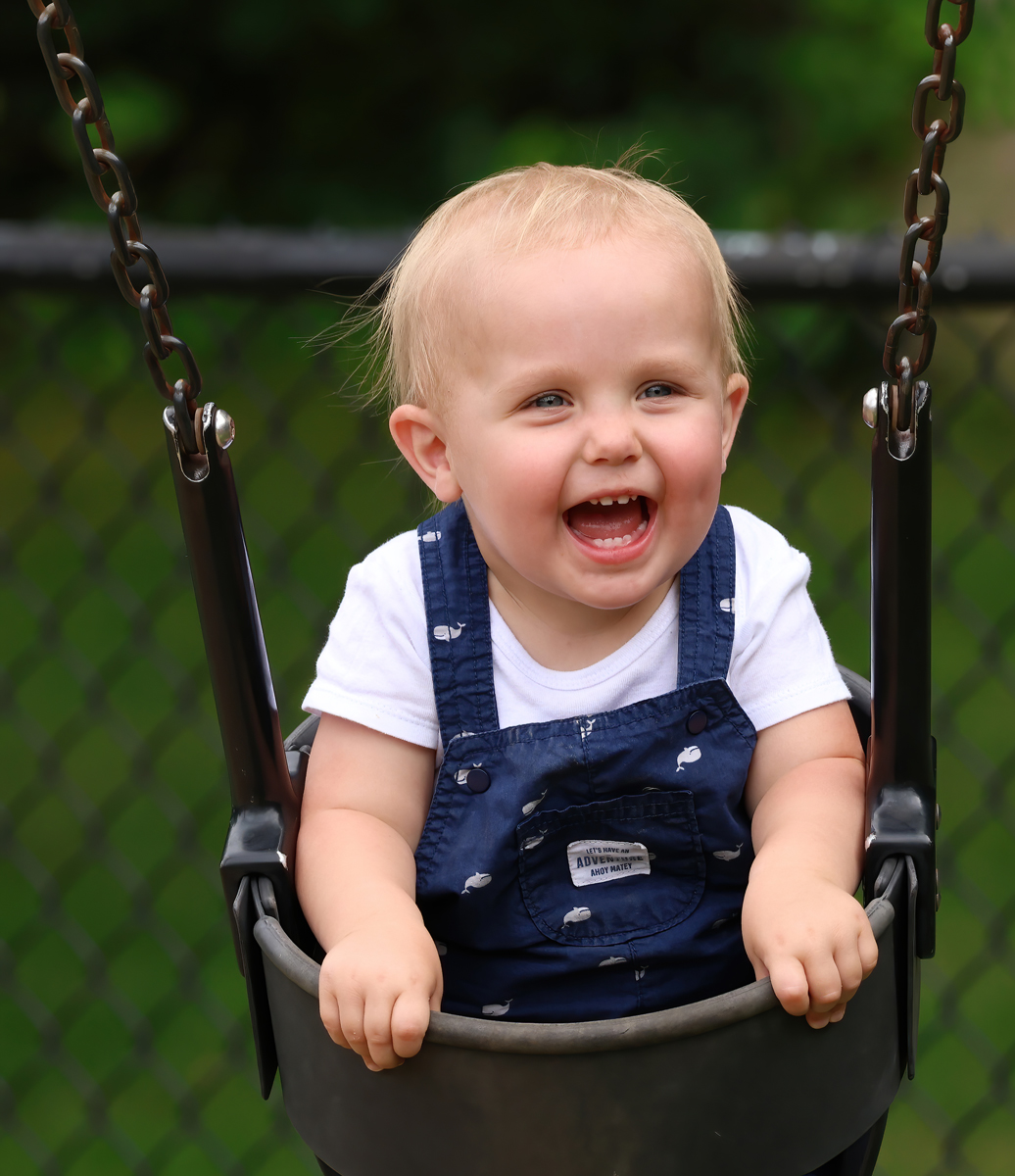 Spending time with this little man. His smile is contagious.