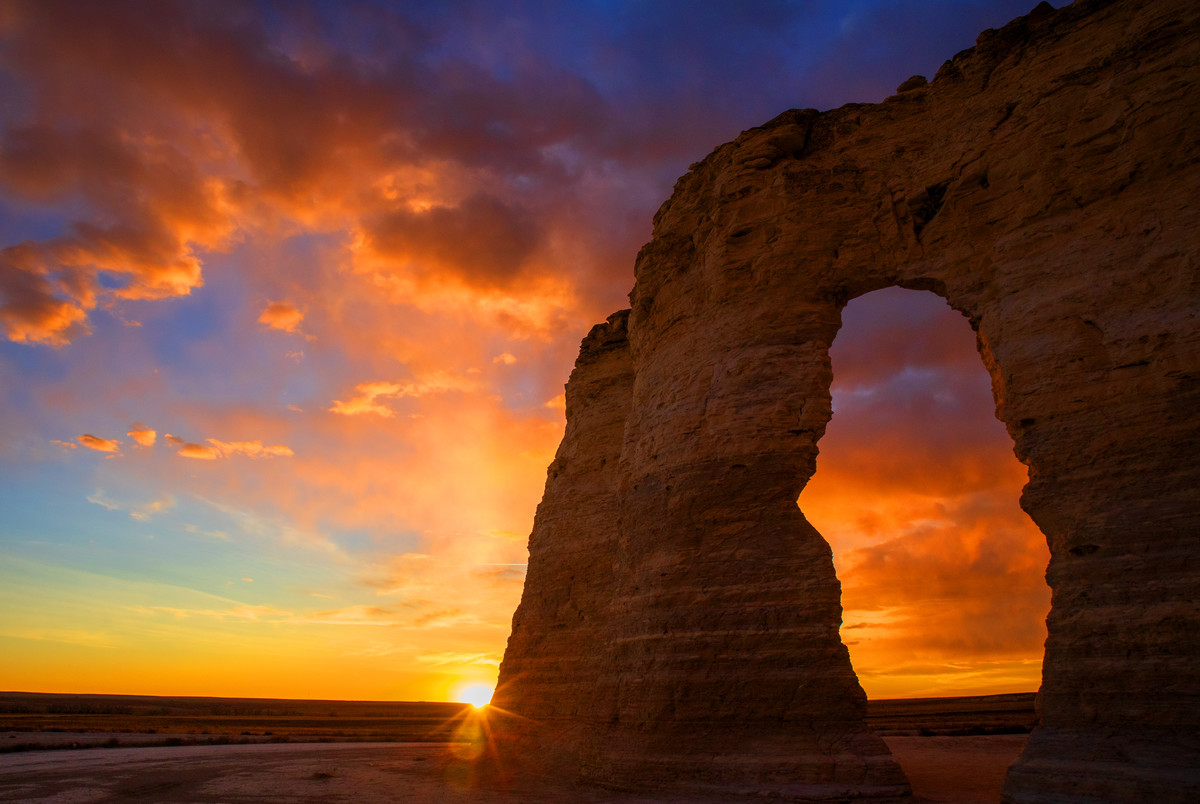 Sunset Monument Rock