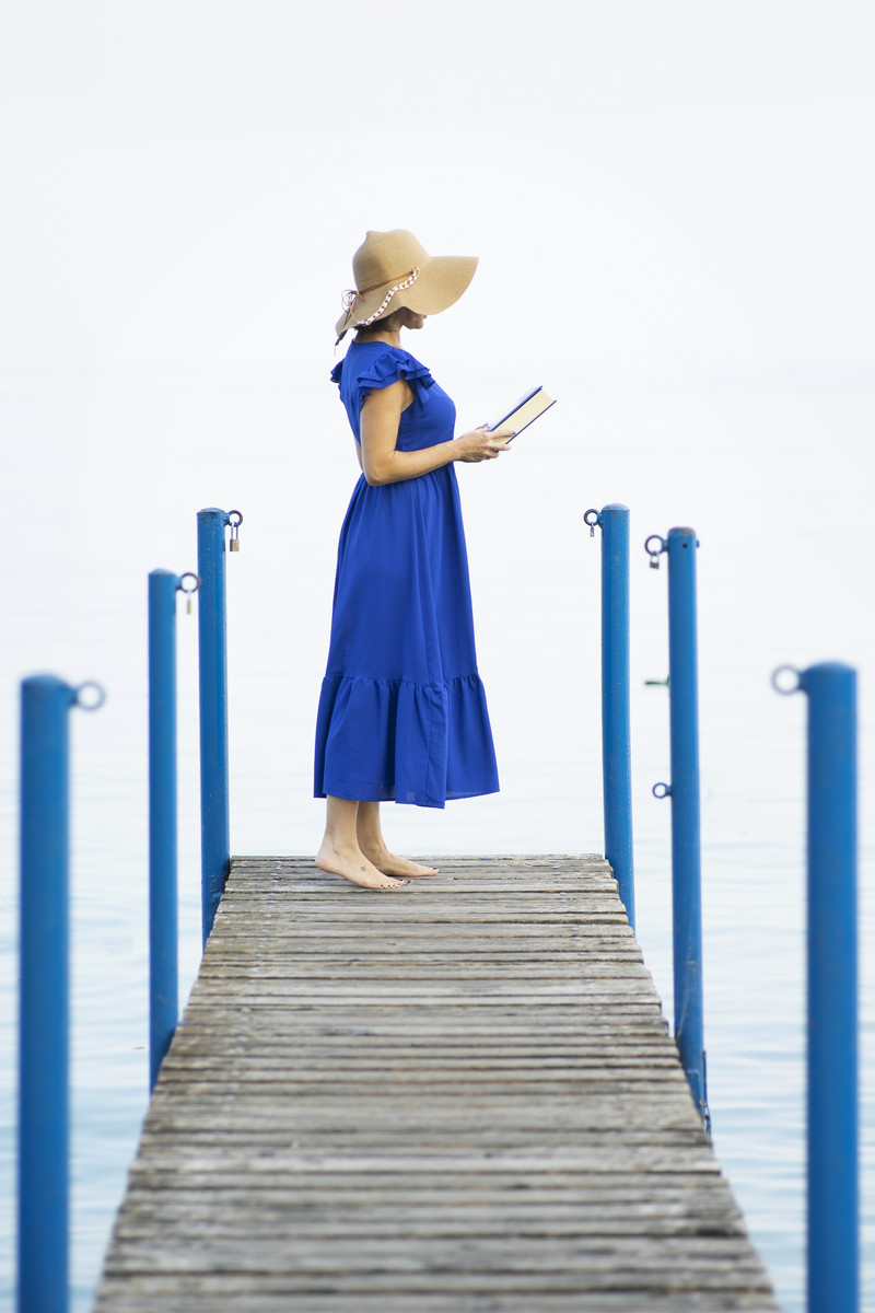 Reading in blue