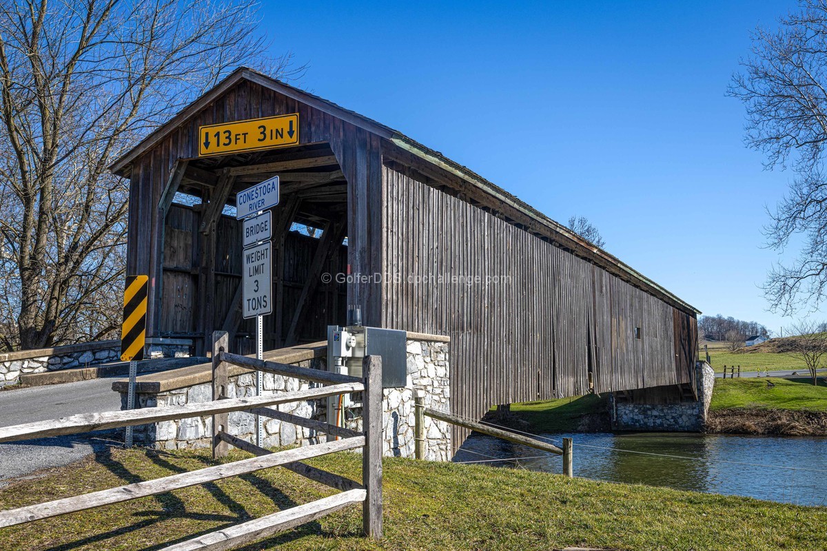 Hunsecker's Mill Covered Bridge Circa 1843