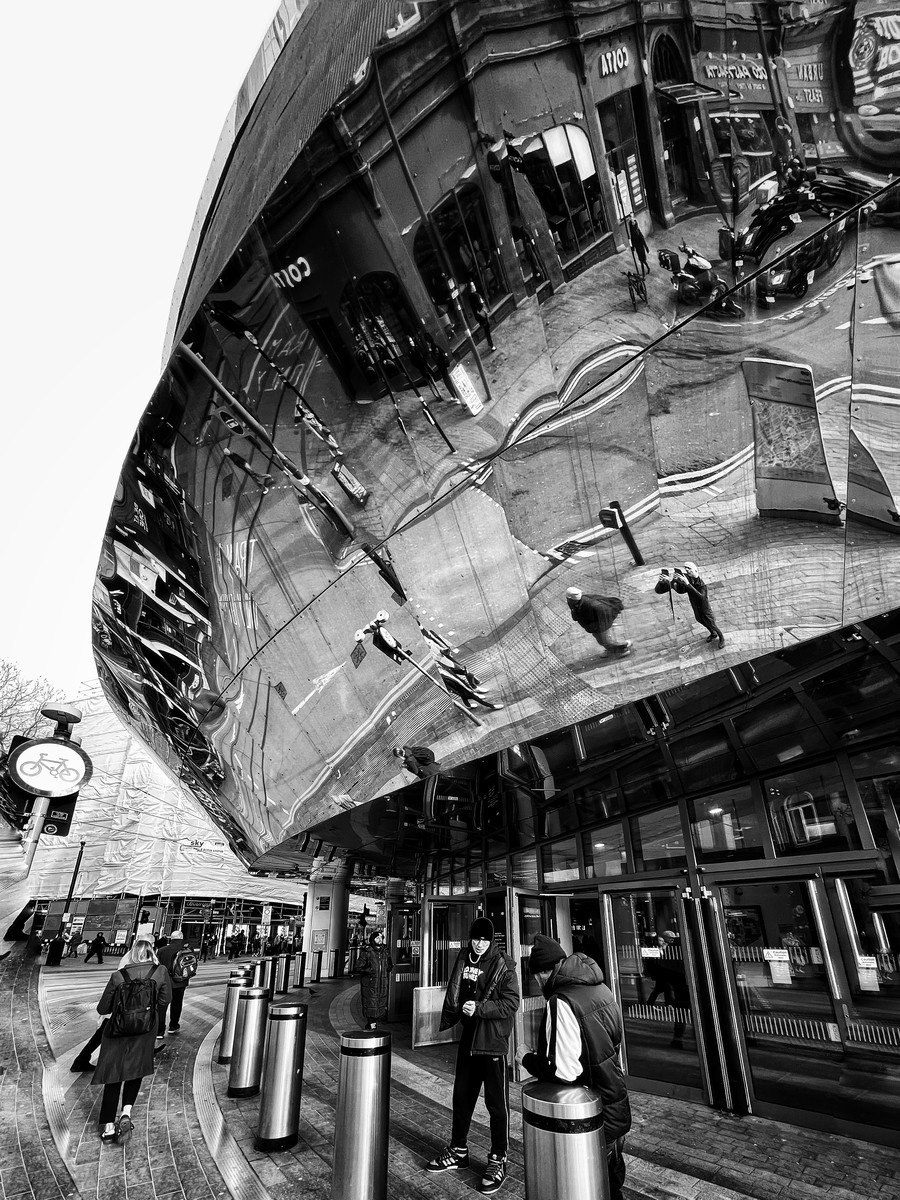 Reflecting on a pedestrian crossing