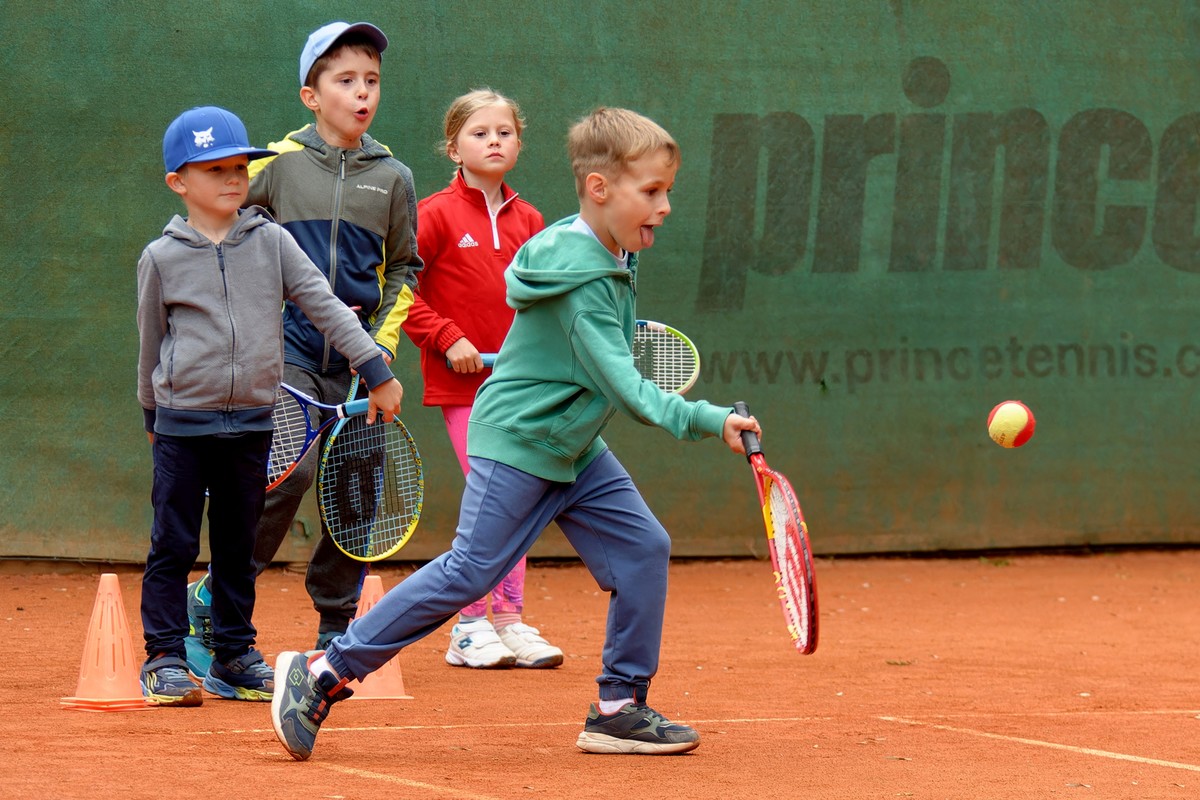 Four players and one ball