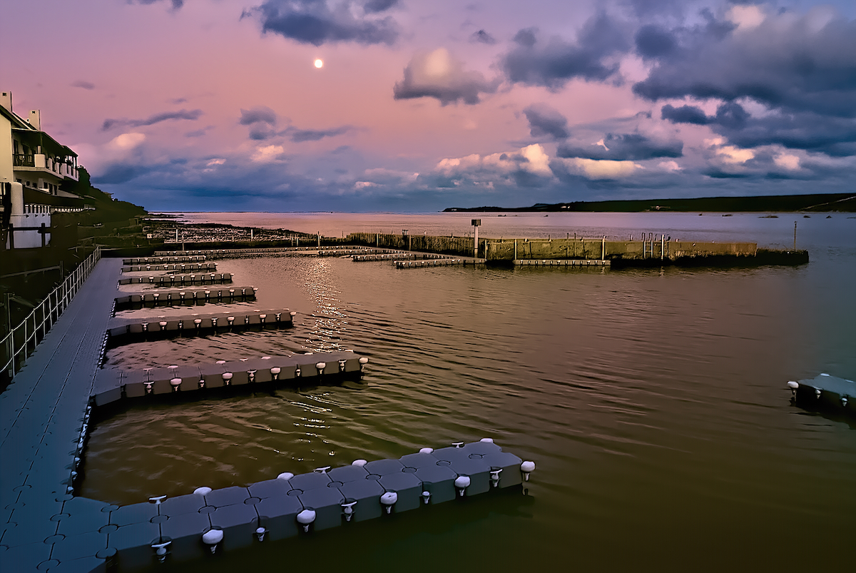 Harbour View with Full Moon Rising