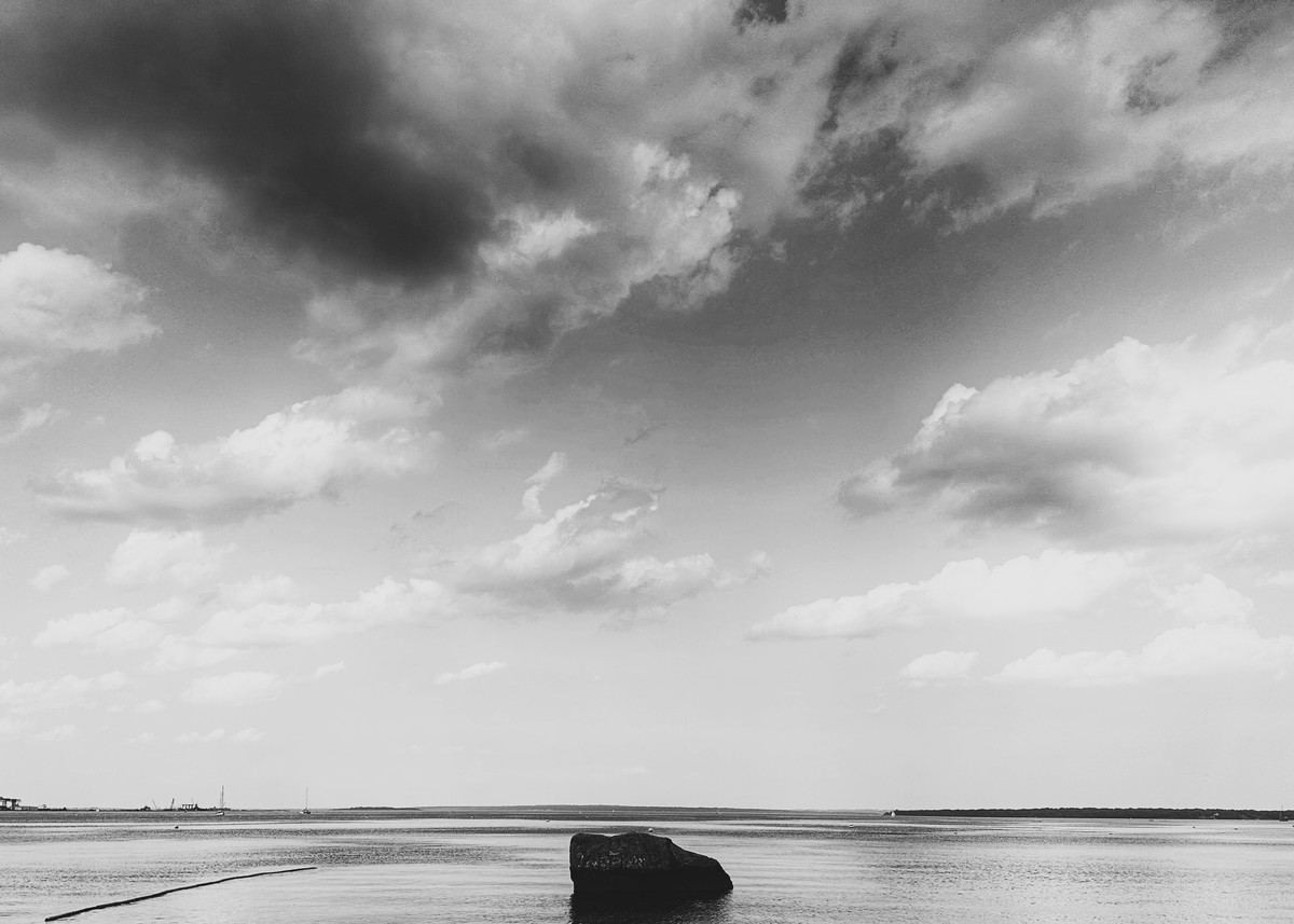 rock and clouds