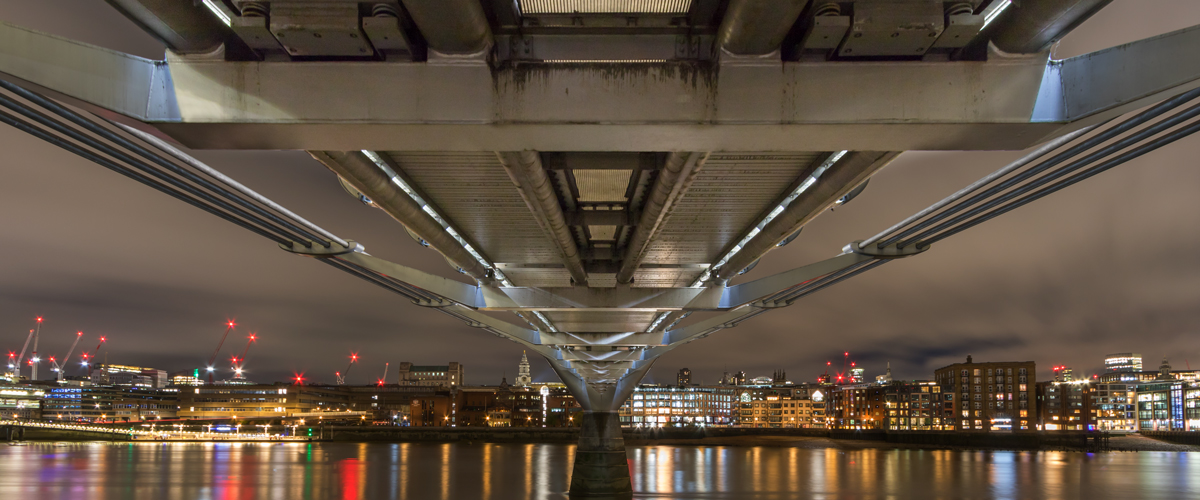 Underneath Millennium Bridge