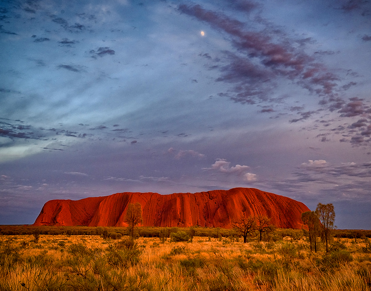 Moon Over Uluru