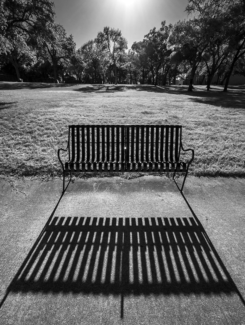 bench in sun