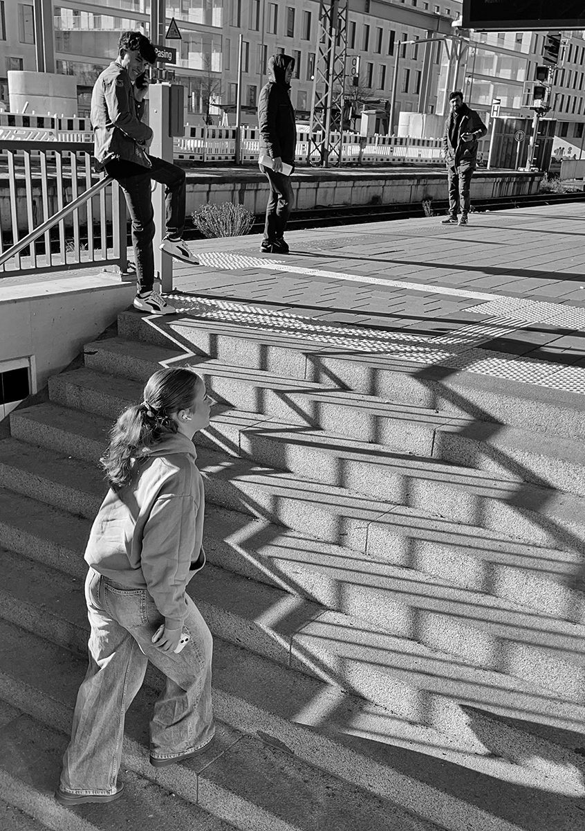 at the zigzag stairs