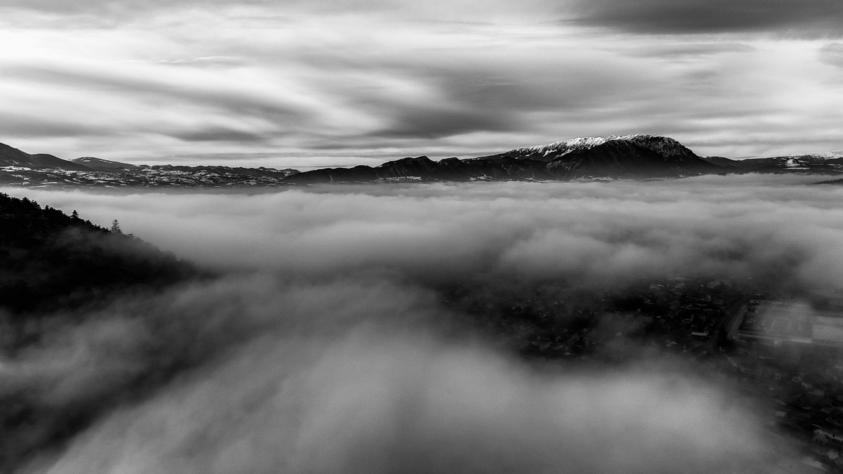 Mt. Piatra Craiului seen from Rasnov Fortress