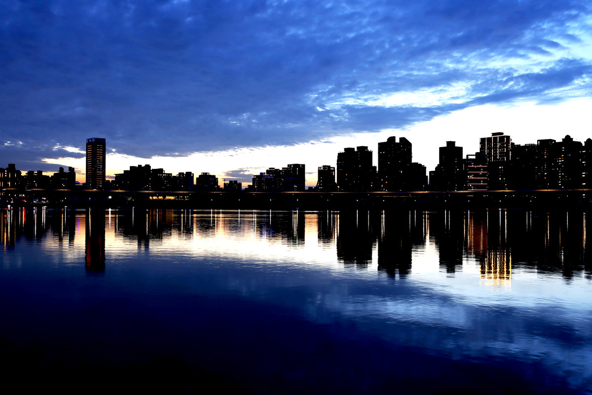 The view from across the river