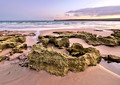 Low Tide Rock Formations during Golden Hour