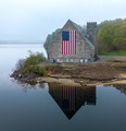 Misty Morning at the Old Stone Church