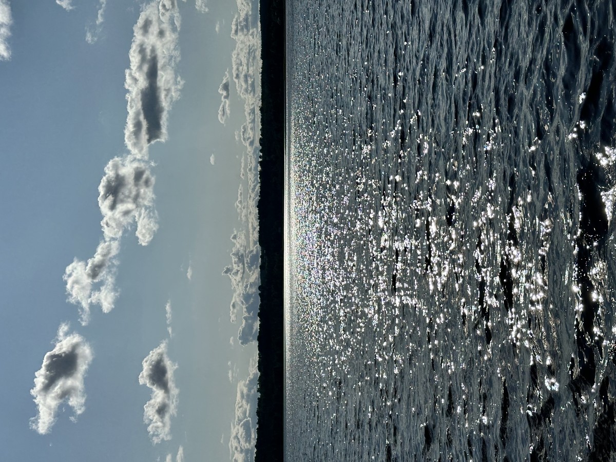 I see small, light clouds in my sky 