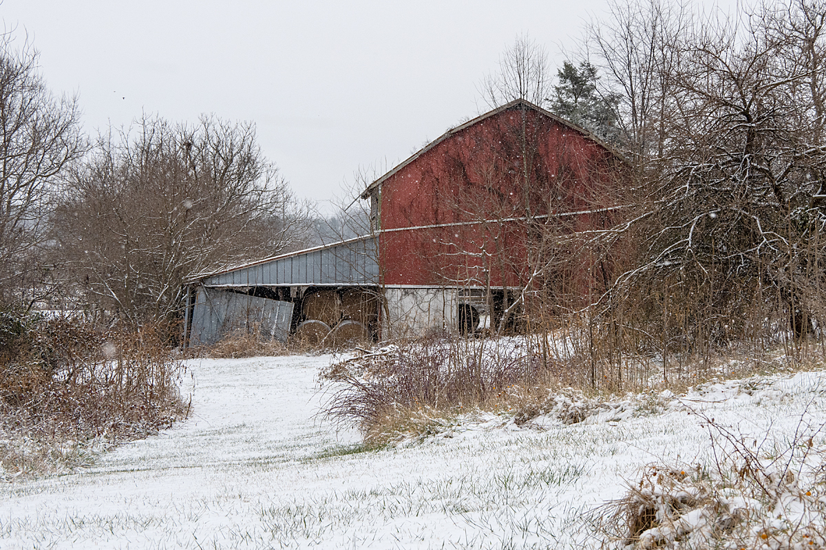 The Old Barn in the Snow