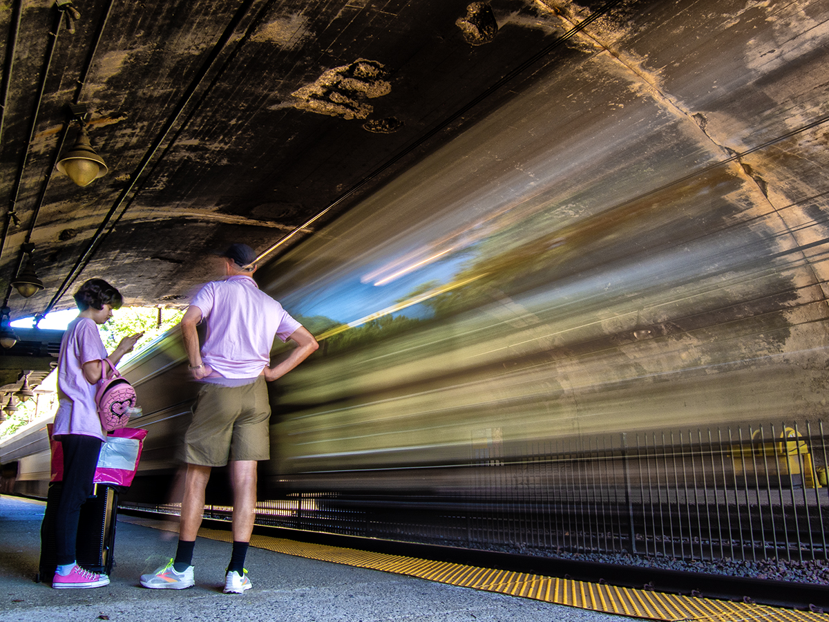 arriving train