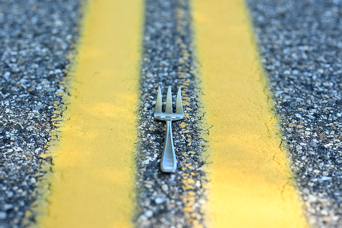 Fork in the road.