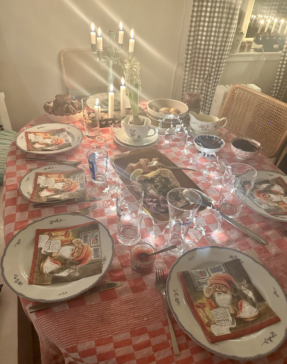 Christmas and Birthday table setting