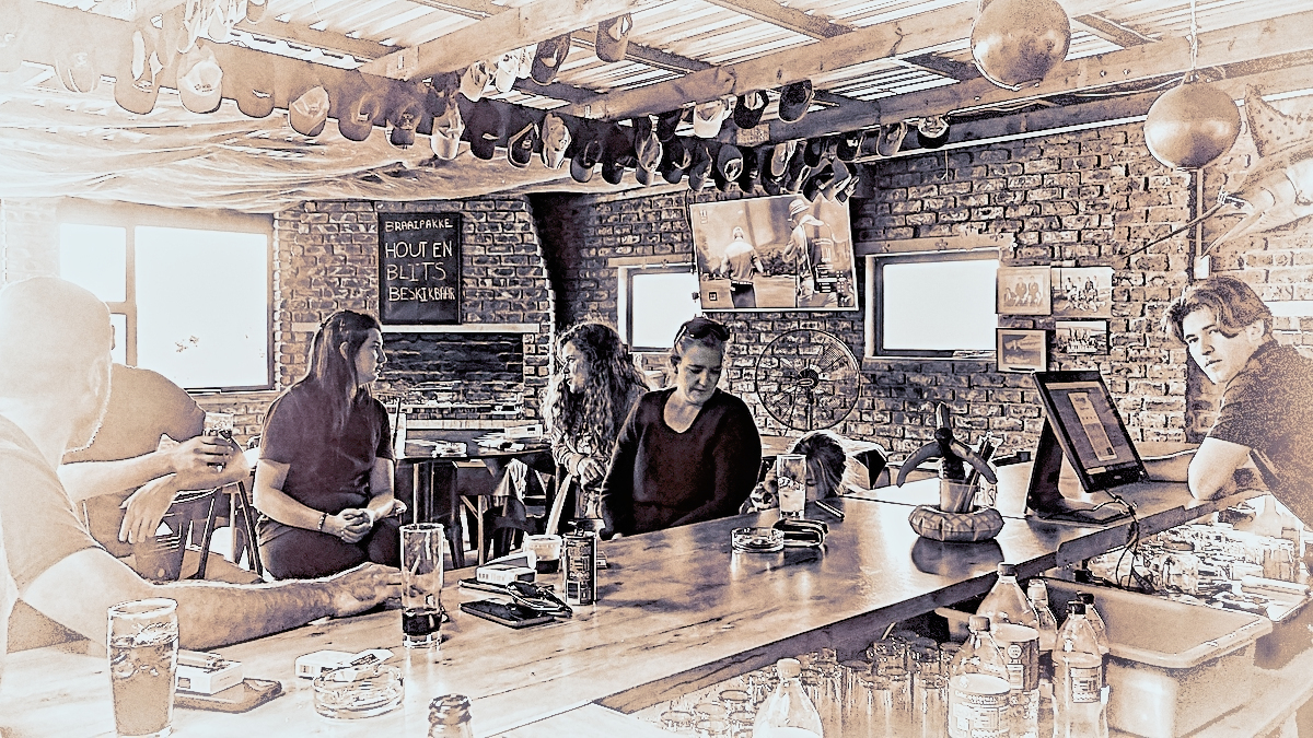 Socialising at the Angling Club 