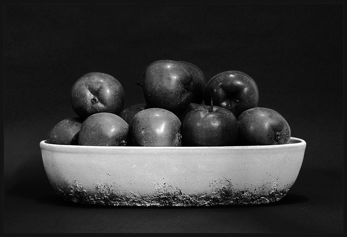 White Bowl & Apples <br>In the Style of Bear's 