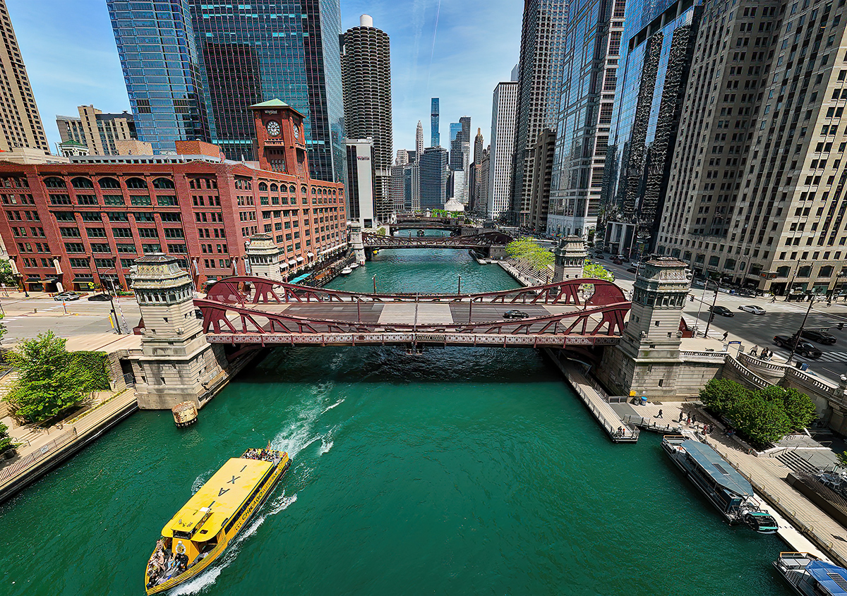 Cityscape with Water Taxi