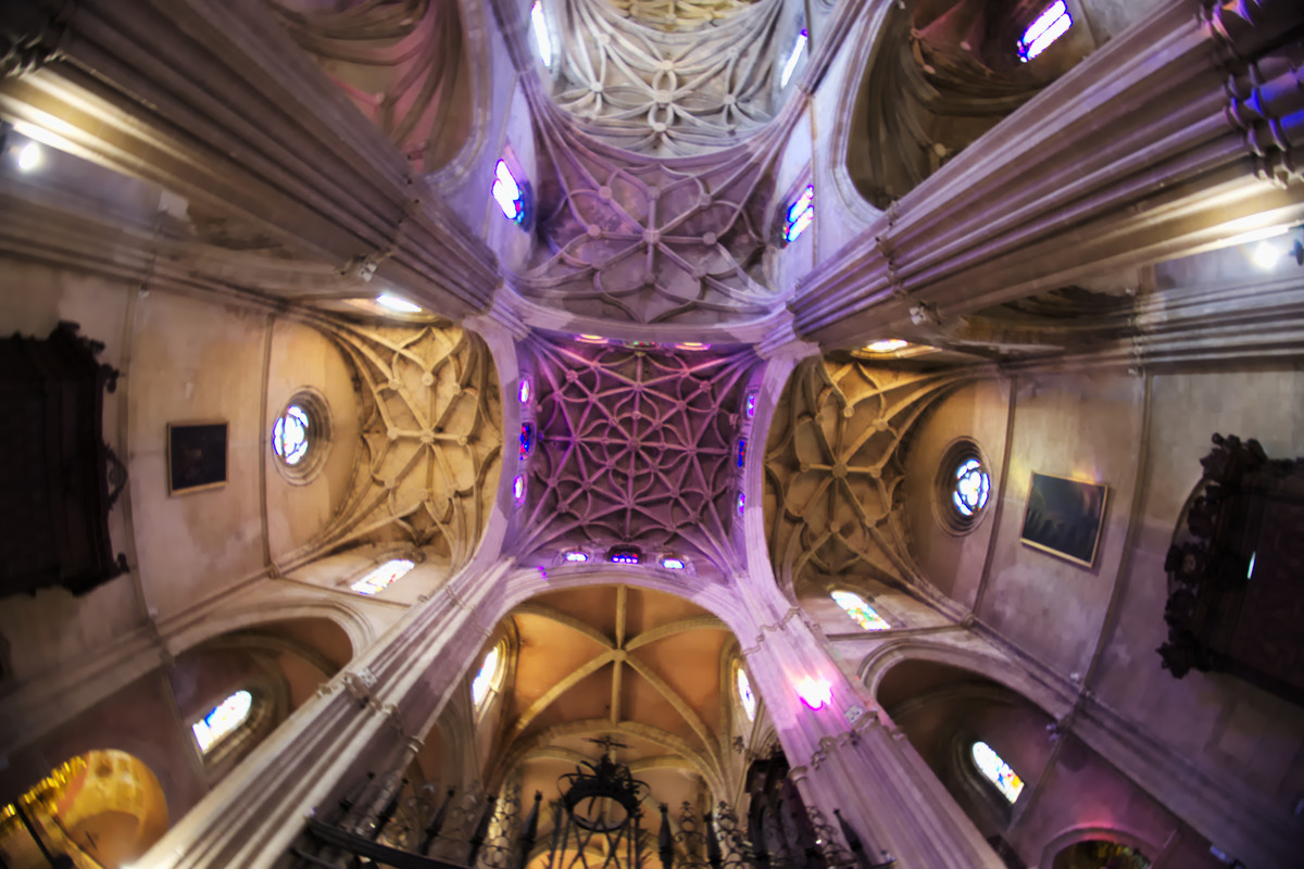 Interior of Saint Mary church, in Carmona, Seville