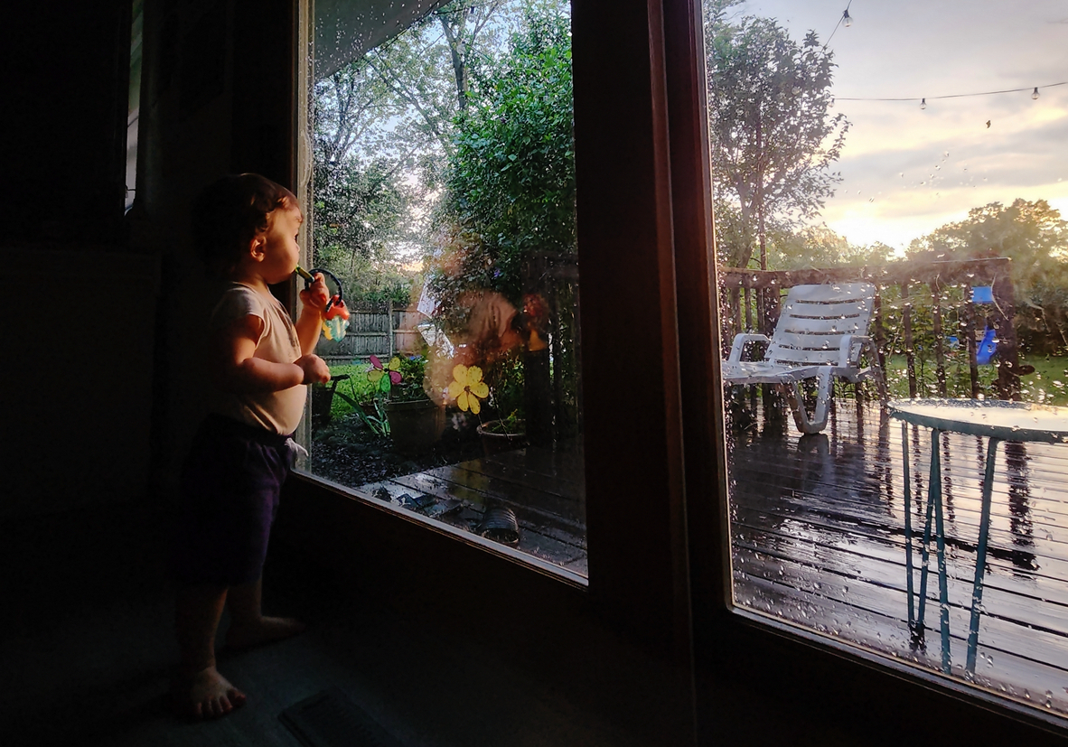 Waiting for a break in the rain