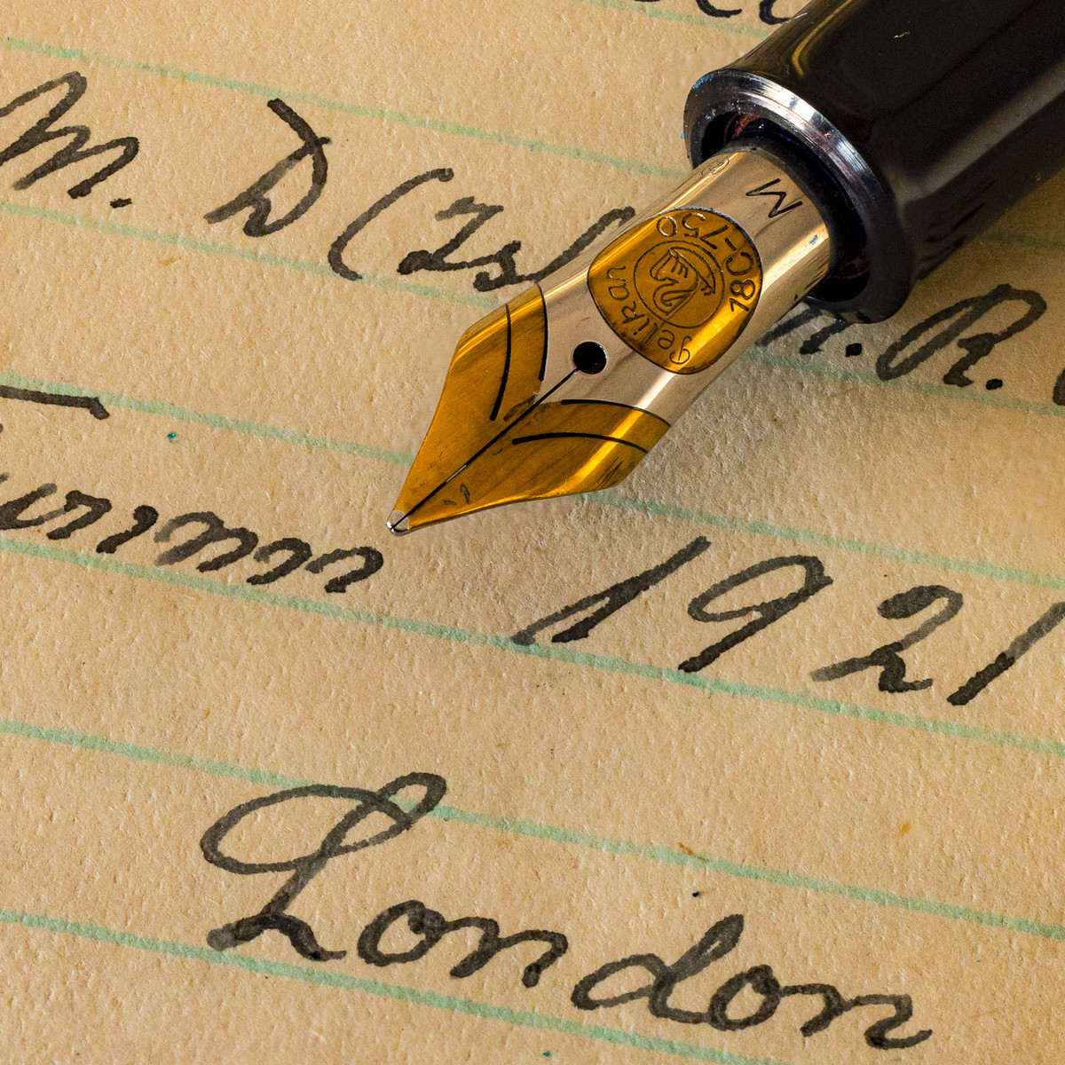 Vintage Fountain Pen on Old Book
