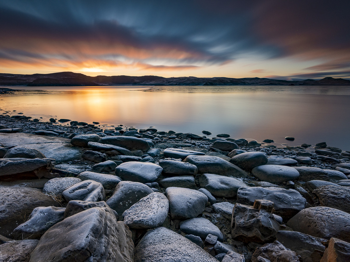 The Last Light Over an Icy Shore