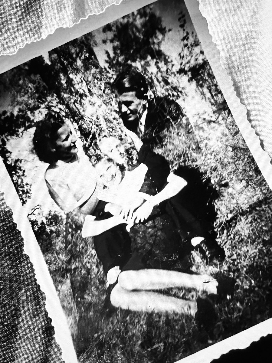 My parents as young people in a double exposure