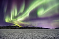 Aurora over frozen waters