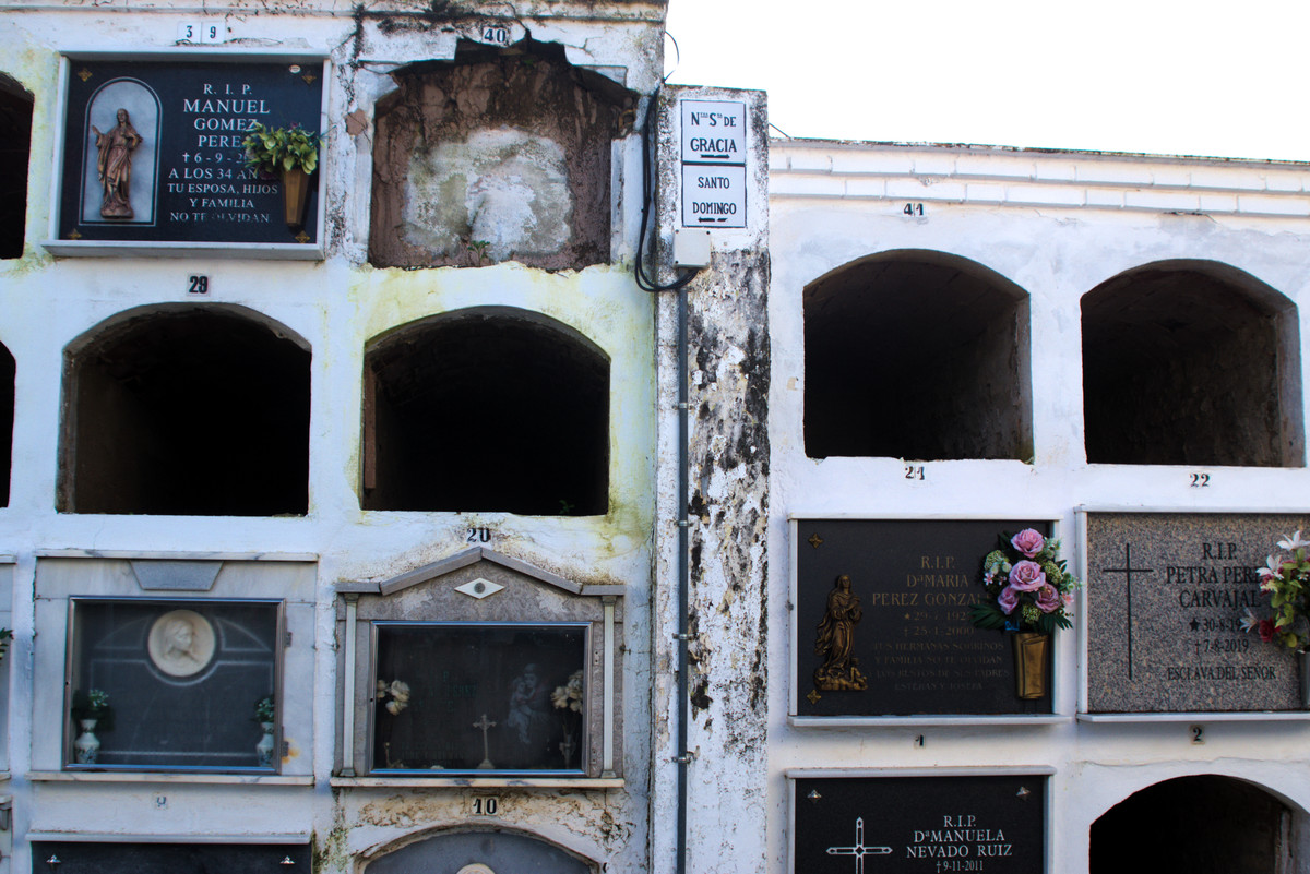 Niches and tombs in the cemetery of Carmona, Seville