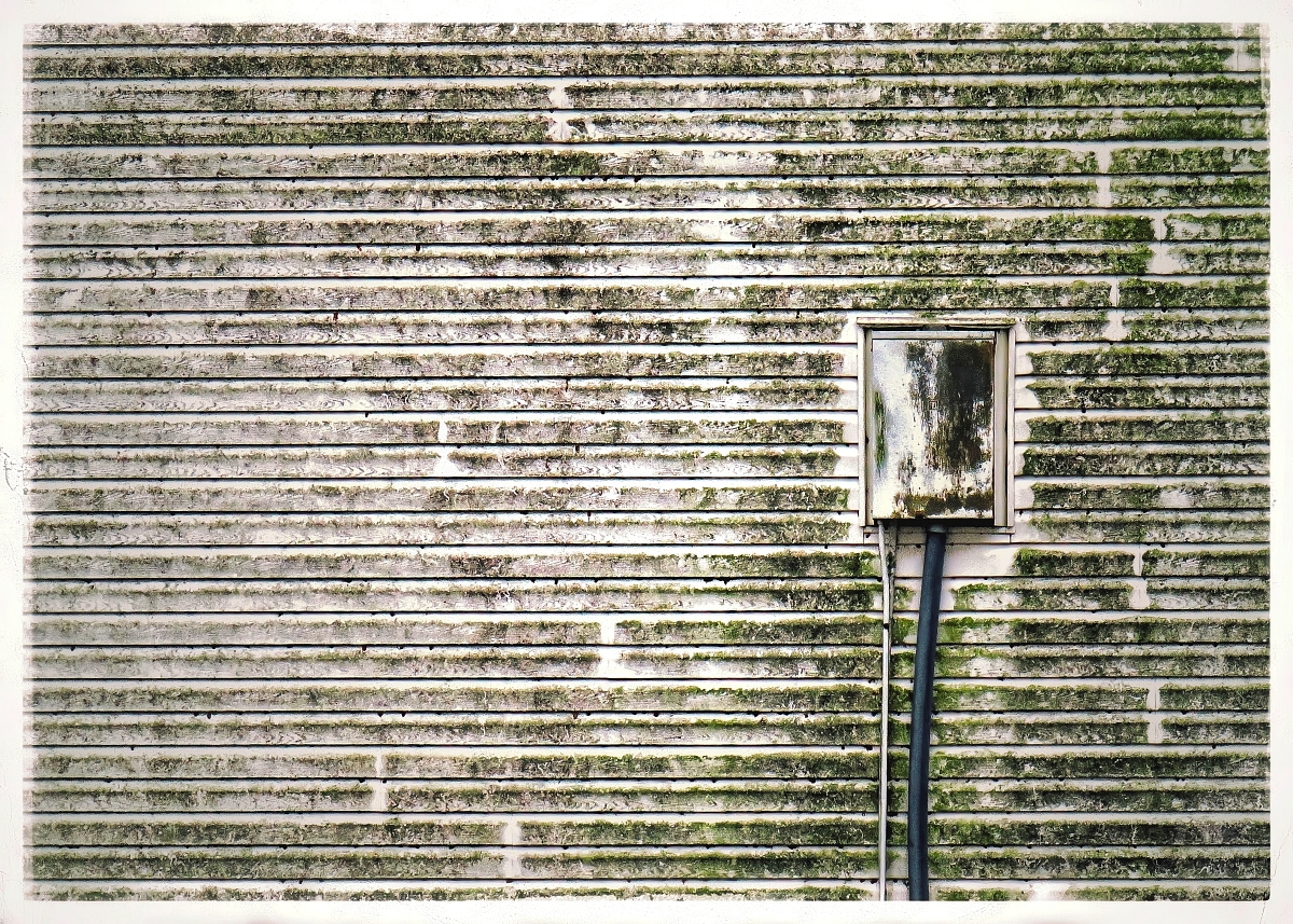 Rural abstract - stained church exterior