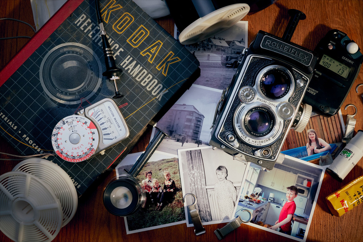 My grandfathers camera that photographed my 8 year old father, and my 8 year old son