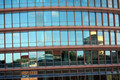 Reflection on Seville tower, the tallest building in this city