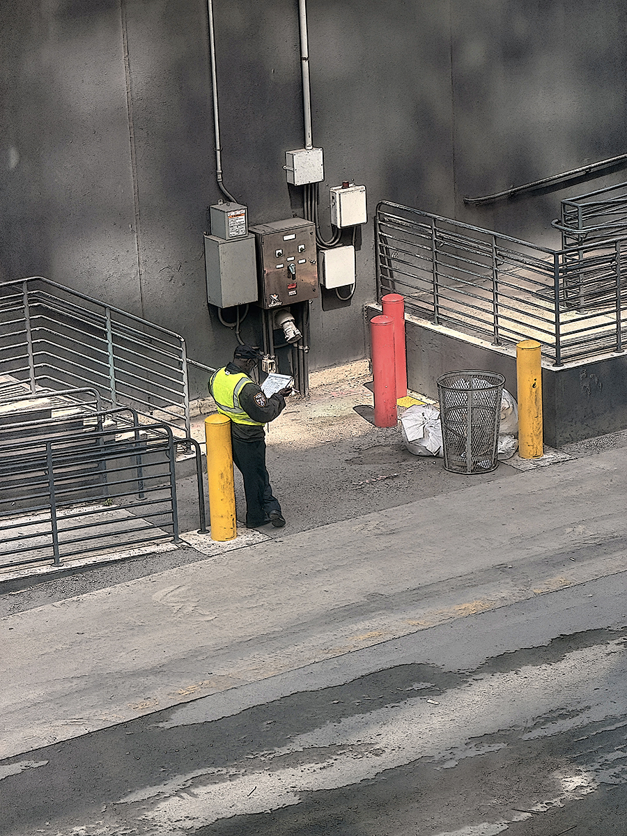 Who inventories the trash on Tuesdays?