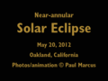 Near-Annular Solar Eclipse (animation)