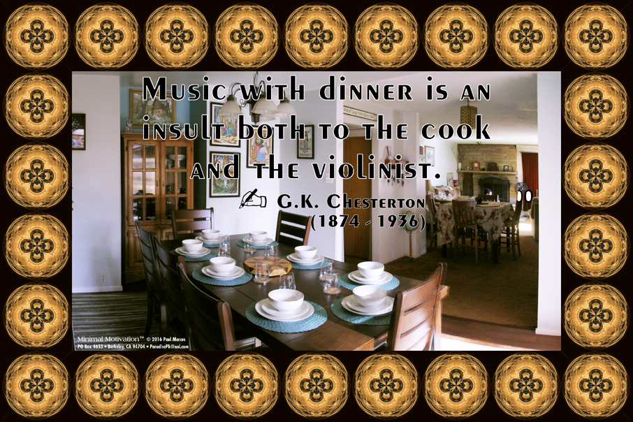 068 G.K. Chesterton on Dinner Music