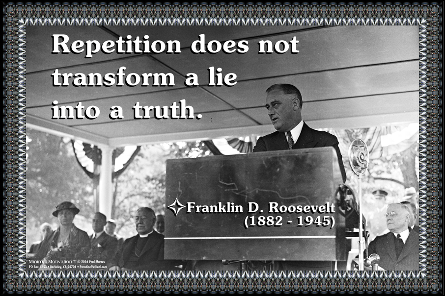 143 Franklin D. Roosevelt on Lies