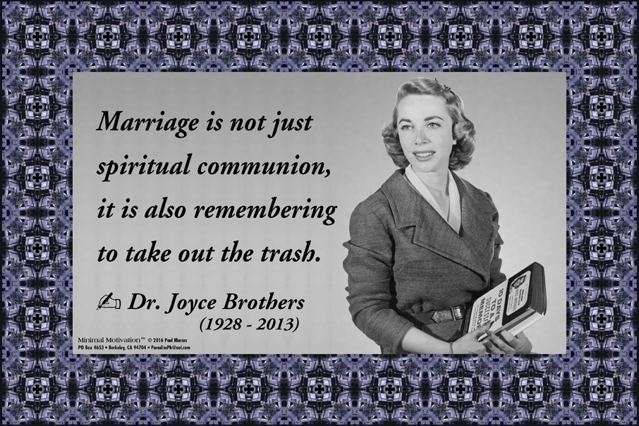 188 Dr. Joyce Brothers on Marriage