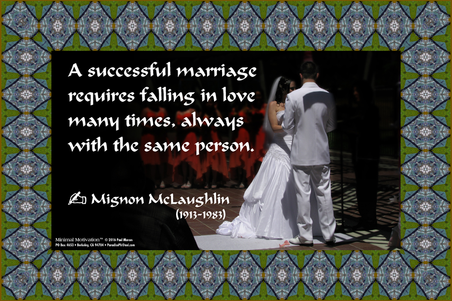 189 Mignon McLaughlin on Marriage