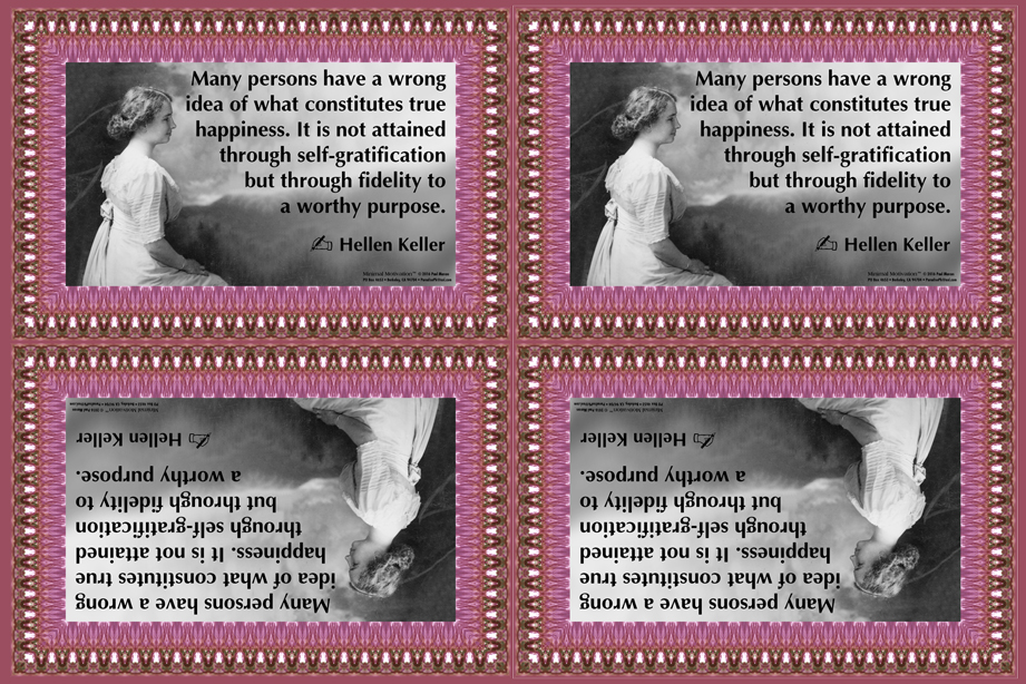 192 Helen Keller on Happiness (wallet print)