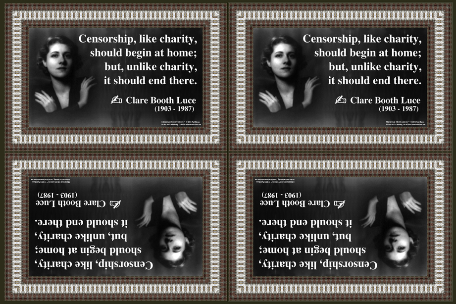 197 Clare Booth Luce on Censorship (wallet print)