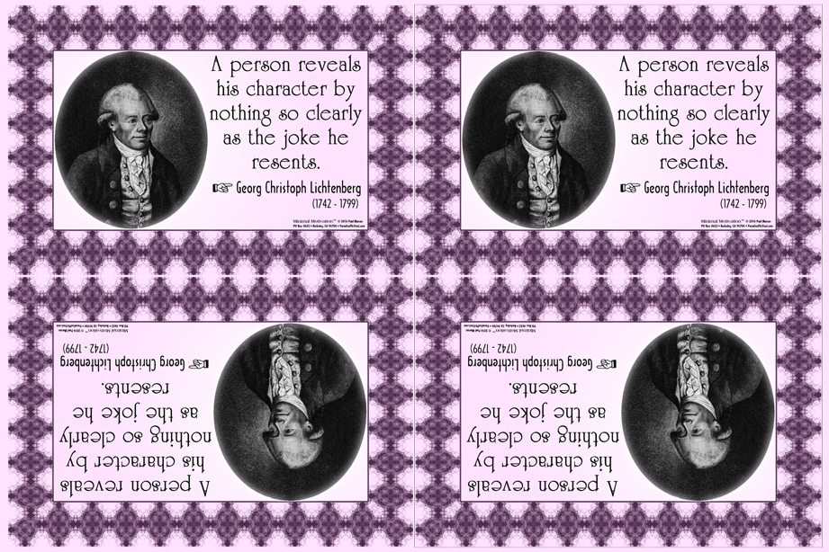 062 Georg Christoph Lichtenberg on Character (wallet print)