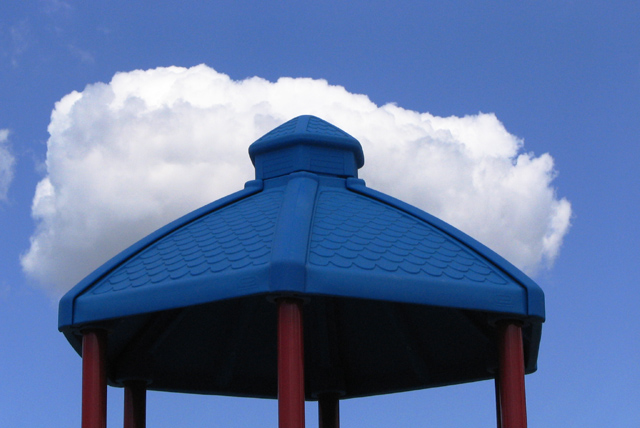Blue on White on Blue