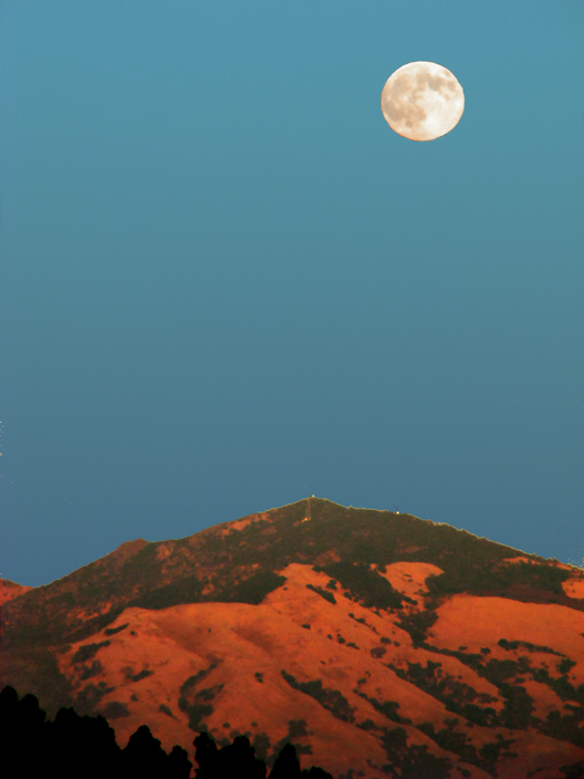 Harvest Moon Over Mount Diablo