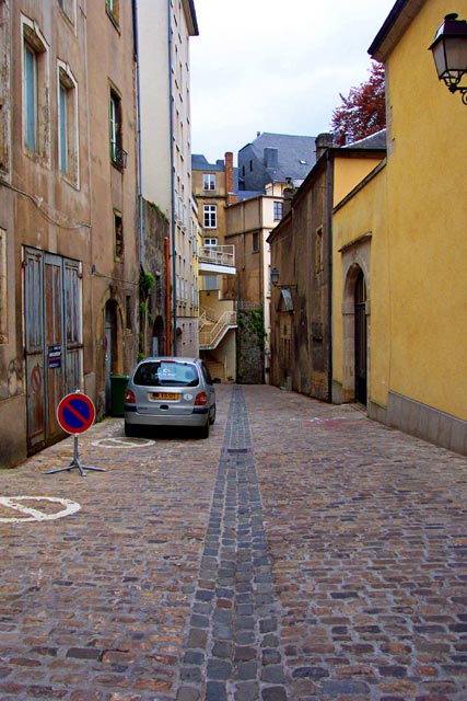 Luxembourg City street (color)