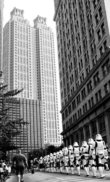 Stormtroopers March up Peachtree