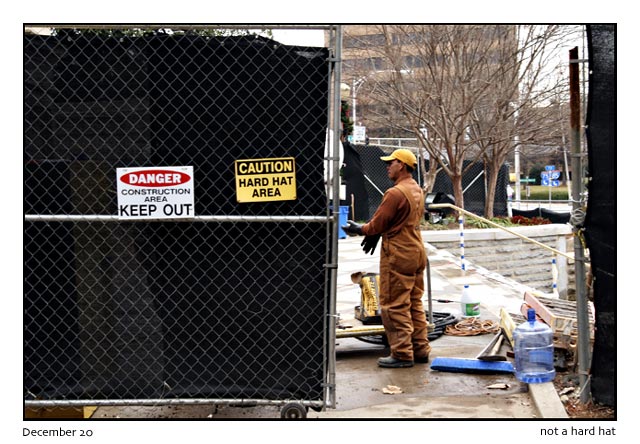 December 20: not a hard hat